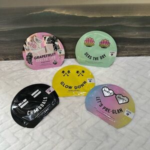 New 5 Victorias Secret Pink Facial Masks Face Mask Charcoal Sea Glam Grapefruit